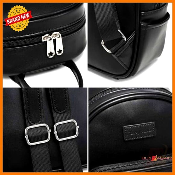 Clear Window Ita Backpack for Anime Pins Display, Vegan Leather, 11.5x8x1 Inches main image 2